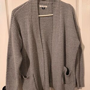 American Eagle Outfitters Gray Knit Cardigan